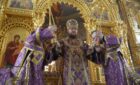 Архиепископ Боярский Феодосий совершил Литургию Преждеосвященных Даров в день празднования обретения главы Иоанна Предтечи