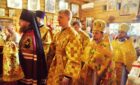 Архієпископ Феодосій очолив богослужіння престольного свята в Свято-Миколаївському храмі на Подолі